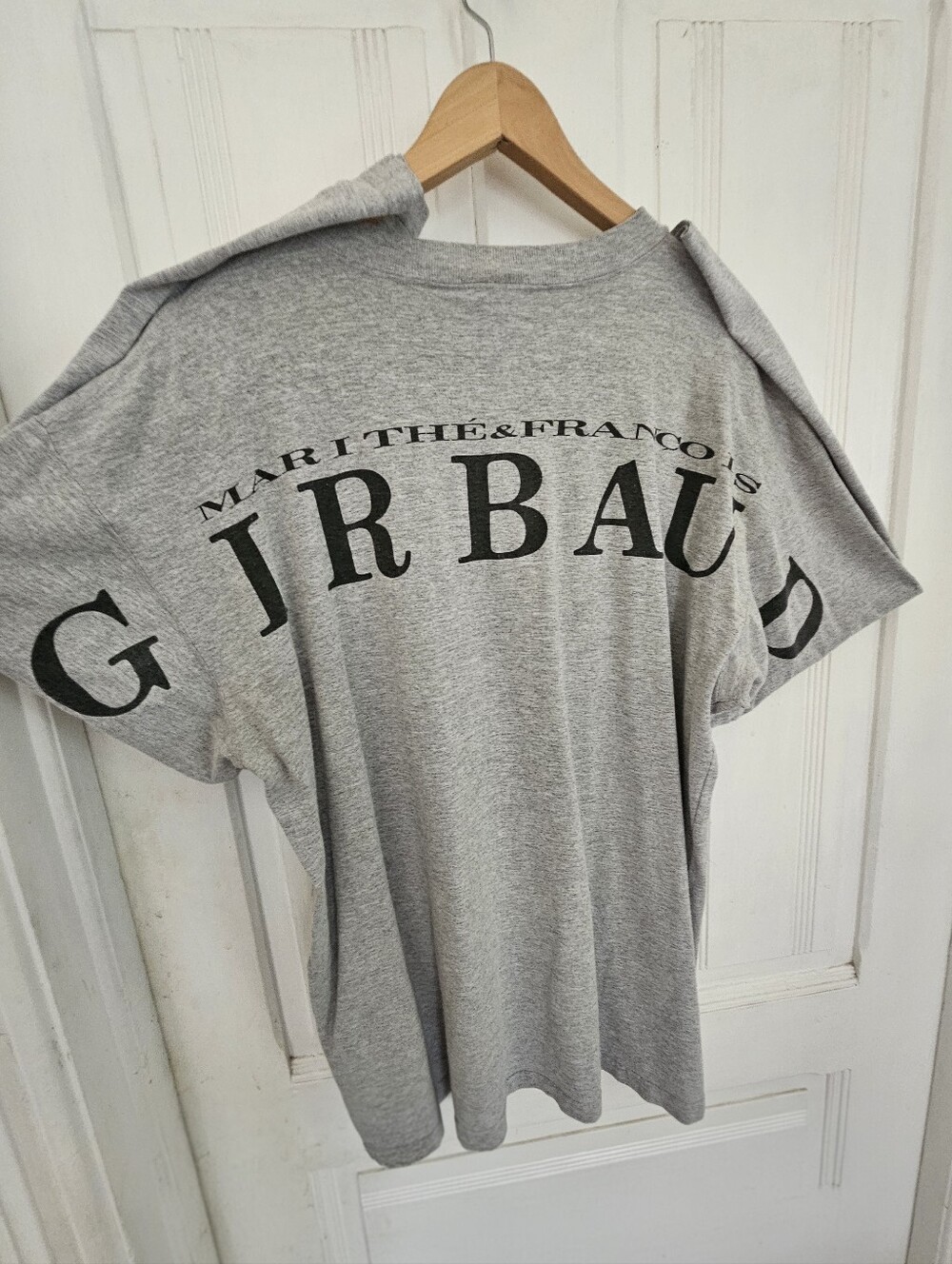 VINTAGE 80s Marithe Francois Girbaud Light Gray Crewneck T shirt